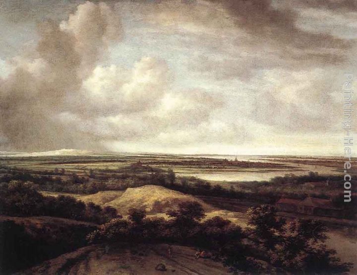 Philips Koninck Panorama View of Dunes and a River